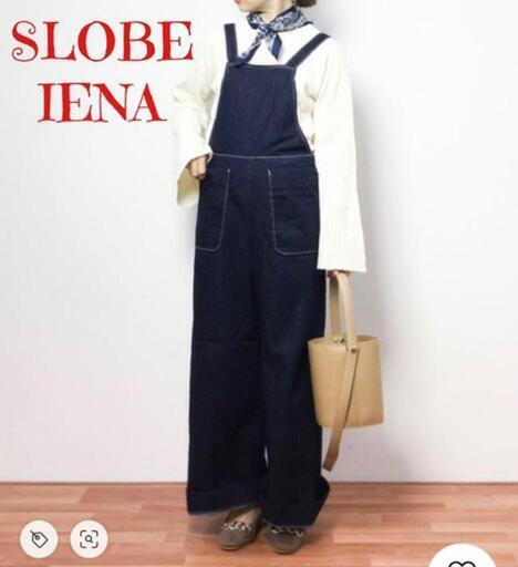 nanashop【美品】SLOBE IENA エプロンデニム サロペット　レディース　大人かわいい(*˘︶˘*).｡*♡ 定価15400円