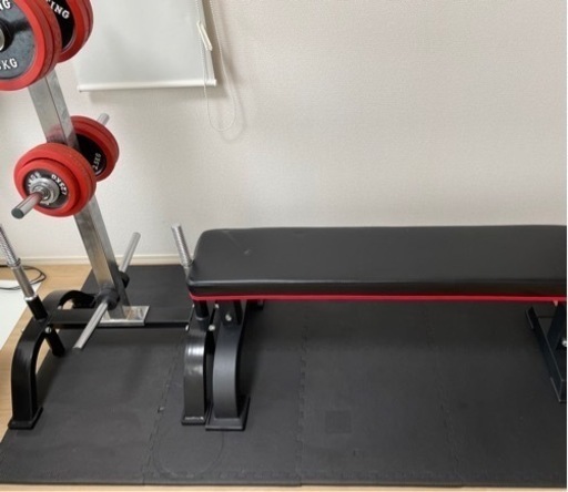 ダンベル、ダンベルスタンド、ベンチセット