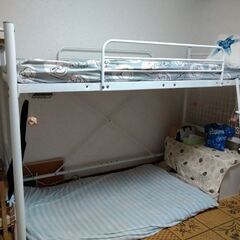 ロフトベッド　白