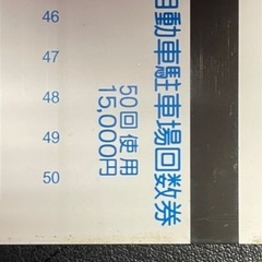 名古屋　ガイシホール　駐車場回数券 50回の画像