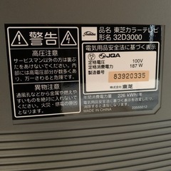 ハイビジョン　ブラウン管テレビの画像