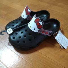 【新品タグ付き】HELLO kitty クロックスサンダル Mサイズ
