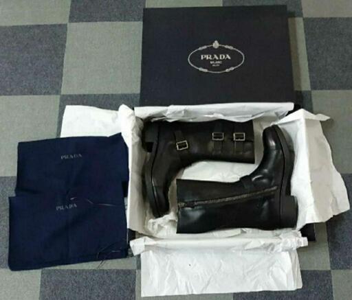 メンズエンジニアブーツ　PRADA