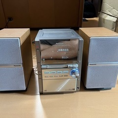 パナソニック ミニコンポ CD5枚 MD  カセット FM AM
