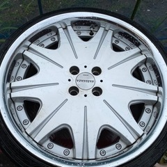 ワーク18インチ　100 4穴　7.5J+27 通し4本セットの画像