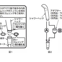 低水圧用シャワーヘッド　TOTOの画像