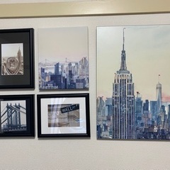 【お取引き中】【無料】インテリアアート 5点