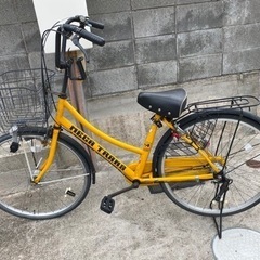 黄　自転車27インチ