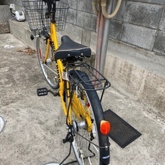 黄　自転車27インチの画像