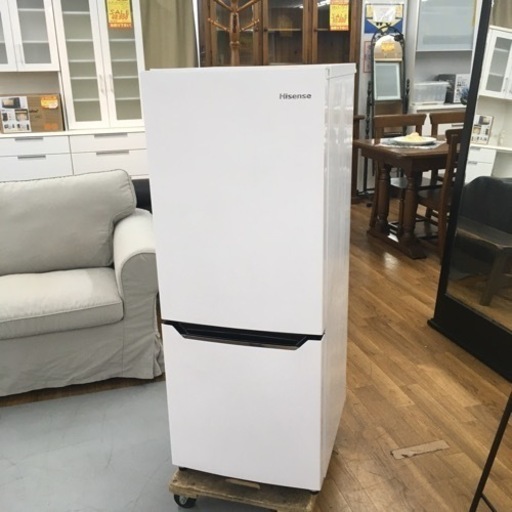 S103 ハイセンス 冷蔵庫 幅48cm 150L パールホワイト HR-D15C 2ドア 右開き 自動霜取り コンパクト⭐動作確認済 ⭐クリーニング済