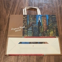 阪急百貨店 ショッパー ショップ紙袋  2014メリークリスマス フランス語バージョンの画像
