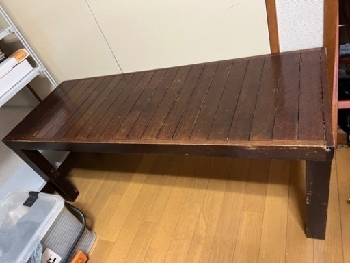 2人掛け木製ベンチ　W110×D40×H42