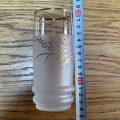カメイガラス 冷茶セット すりガラス グラス5個 昭和レトロの画像