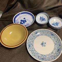 昭和レトロ◆たち吉和皿&食器　湯呑みセット