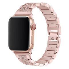 AppleWatch用ダイヤモンド3ビーズステンレススチールバンドストラップ【新品未使用】※期間限定ワイヤレス充電器付きの画像