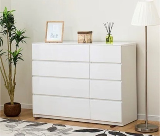 ニトリ　ローチェスト(クエス 120-4LC WH)