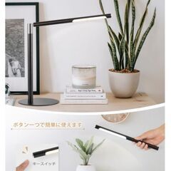 【新品・未使用】 LEDデスクライト 電気スタンド 充電電池式 防災 懐中電灯 停電対策 led卓上ライト 3段階調色 無段階調光 仕事 読書灯 勉強机 省エネ 学習机 (黑)の画像