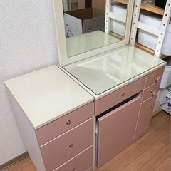 【引取者確定】化粧ドレッサーセット　化粧台　コンセント付