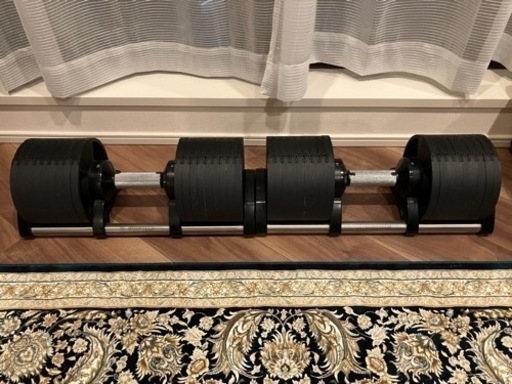 【正規品】ボディテック Bodytech 可変式ダンベル 4㎏刻み 片手Max32kg 2個セット＋専用スタンド付き