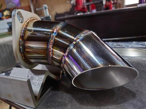 80Φ ドルフィンテール  ワンオフ S15 S14 マフラー　競技用　ハス切り