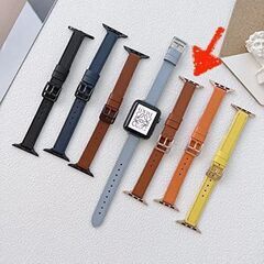 【新品・未使用】Apple watch対応 本革時計バンド（ライト・ブラウン 38/40/41mm）の画像