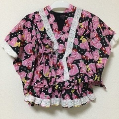 【新品】浴衣　へこ帯付き　サイズ90  ワンピースタイプの画像