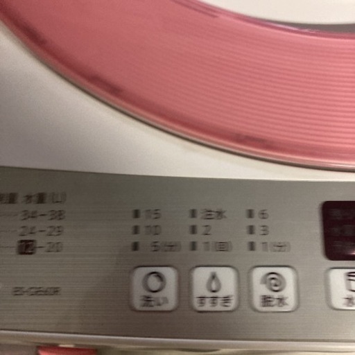 シャープ 6.0kg 全自動洗濯機 ピンク系SHARP 穴なし槽
