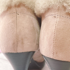 H1083 POOLSIDE プールサイド　グレー　22 ショートブーツ ファーの画像