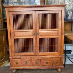 アンティーク/収納棚/キャビネット/アジアン家具