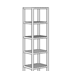 IKEA Molger ５段ラック (説明書付き)の画像