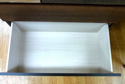 ニトリ 4段チェスト 幅79.8×奥行43×高さ95.7㎝ ブラウン系  引き出し6杯付き 衣類収納 モザイクチェスト 札幌市 西岡店