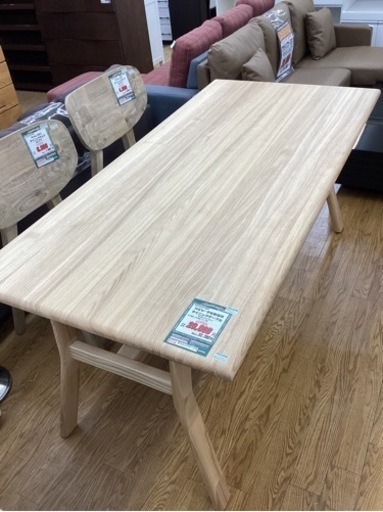 KG-16【新入荷　アウトレット】カーサヒルズ　NSW タモ無垢材　ダイニングテーブル　ナチュラル　テーブルのみ