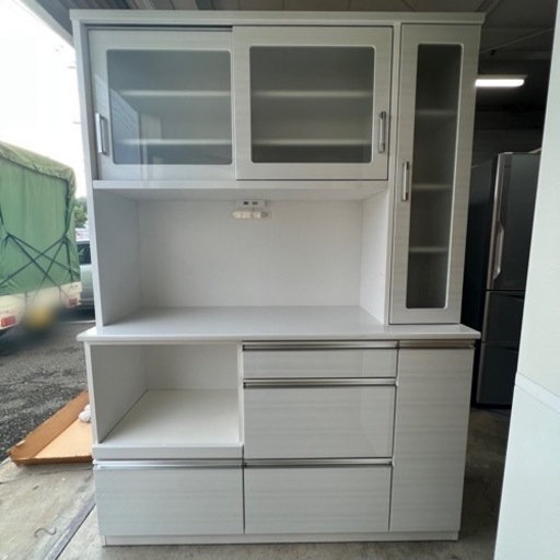 入江木工　キッチンボード　食器棚　収納　ホワイト