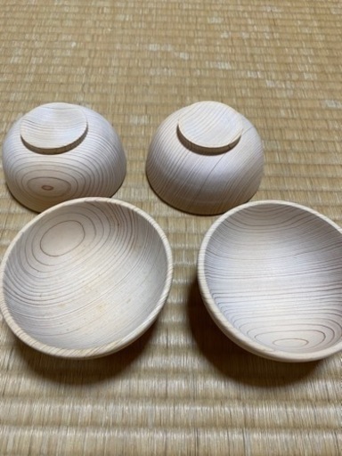 国産手作り木のおもちゃ　ひのき香る　食器ままごとセット４人家族用