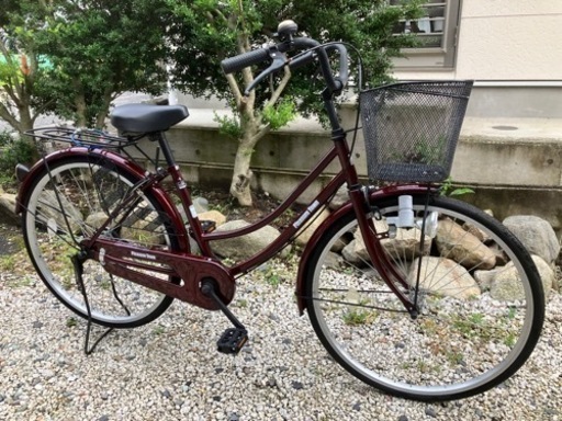 348、【美車】ママチャリ26インチ（パープル）