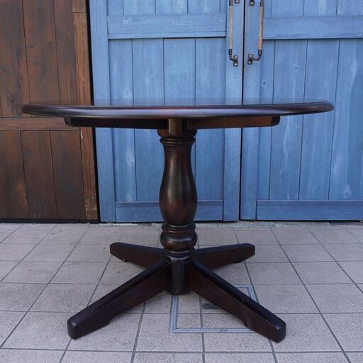 北海道民芸家具】無垢 ダイニングテーブル 民芸調 アンティーク