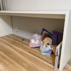 【日本製】横幅180cmワークデスク/ホワイト（ベルメゾン）