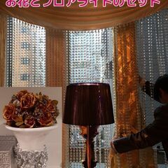 美品！大人気のカルテルのフロアスタンド&ストースツール、お花のセット