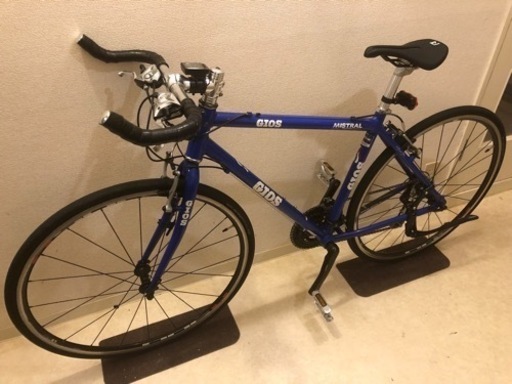 GIOS MISTRAL 480size ジオス ミストラル ブルホーンハンドル サイコン付き クロスバイク ブルー 引取り可 愛知