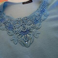 あげます。サマーニットMサイズ！スカイブルーの画像