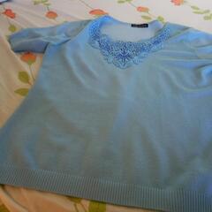 あげます。サマーニットMサイズ！スカイブルーの画像
