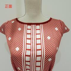 新品！イタリア製素材 Reflect リフレクト ワンピース 半袖 赤 レッド Mの画像