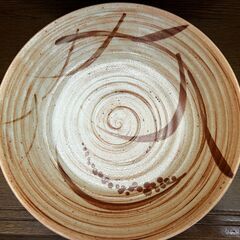タチ吉　器　お皿　美品　深皿　茶色　ブラウン