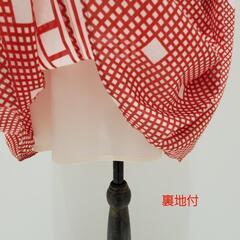 【追加写真】イタリア製素材 Reflect 半袖 プリントワンピース 赤 レッド M 新品の画像