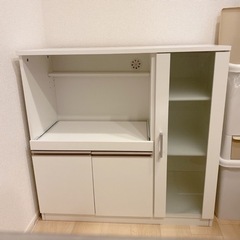 ⚠︎譲り先決定【ニトリ】レンジ台 食器棚 ホワイト 新品同様