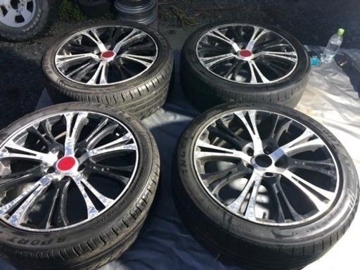 メーカー不明　社外アルミホイール.タイヤ　セット　4本