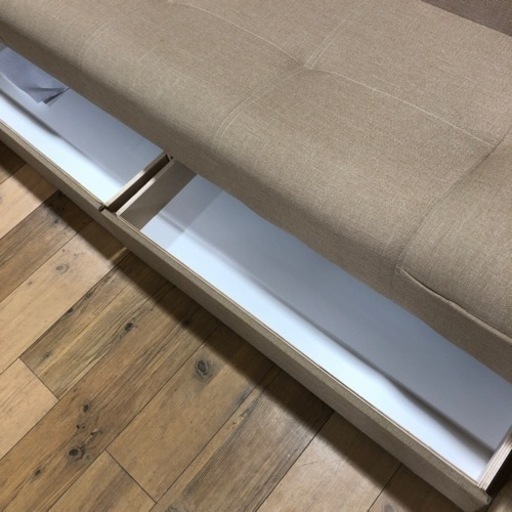 美品‼︎   ソファ　ベッド　引出し付　ベージュ　リラックス　人気商品　おすすめ　現品限り　早いもの勝ち‼︎