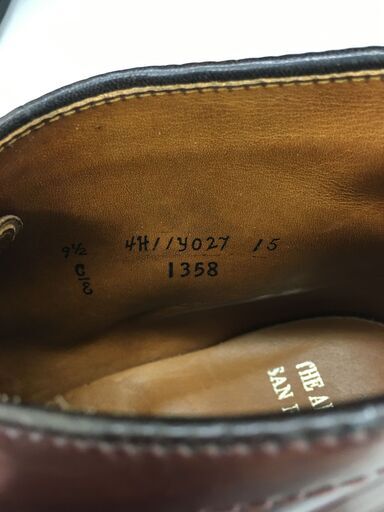 Alden(オールデン)　マホガニー　チャッカブーツ　1358　 表記サイズ9 1/2E