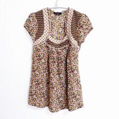 【 MAX&CO 】花柄　切り替え　ふんわり　ガーリー　トップス...
