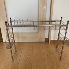 ニトリ　伸縮ラック　食器かご